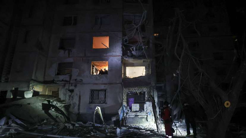 Aftermath of a Russian air strike in Kharkiv