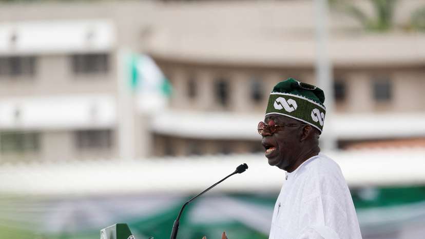Nigeria's President Bola Tinubu speaks after his swearing-in ceremony in Abuja
