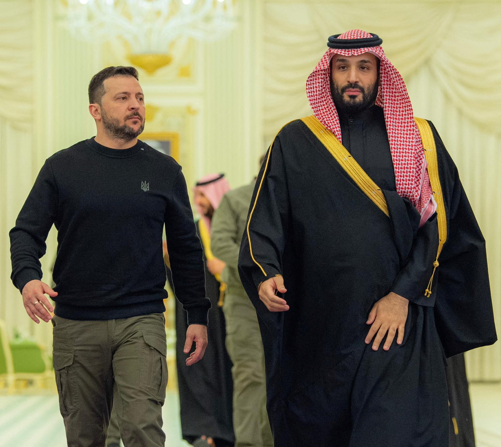Ukrainian President Volodymyr Zelenskiy meets Saudi Crown Prince Mohammed bin Salman in Riyadh