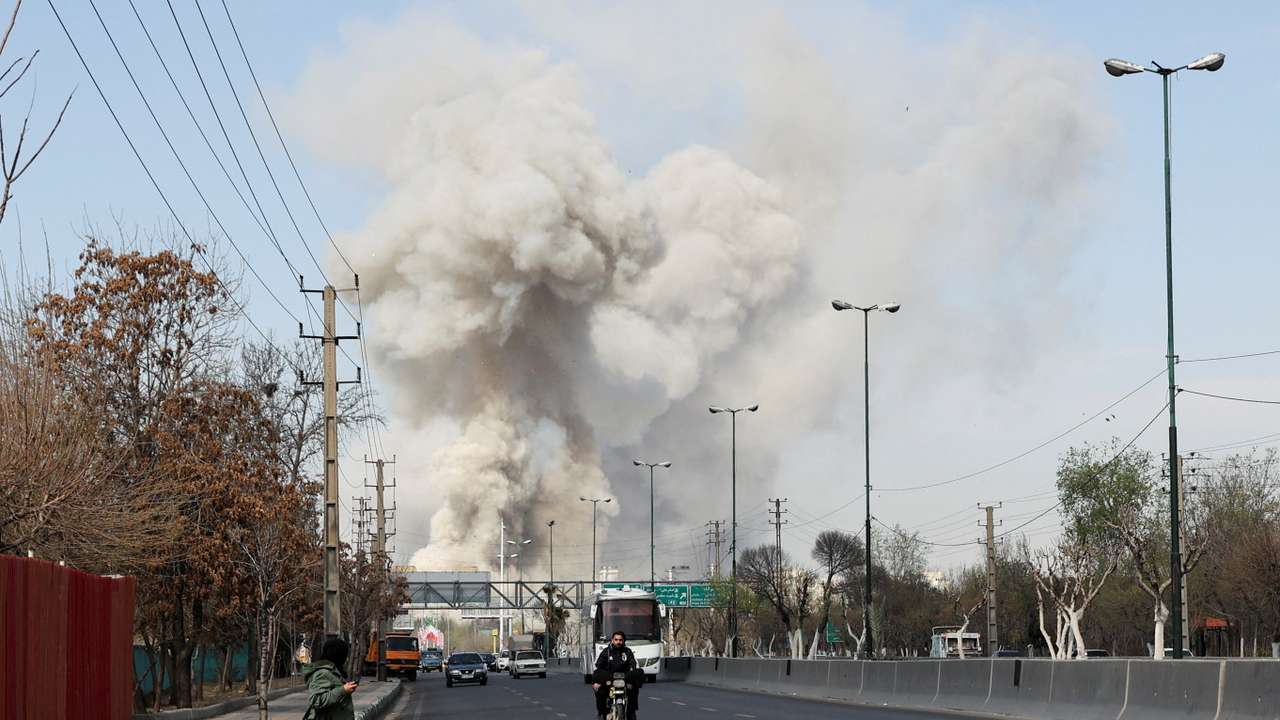 Smoke rises following an explosion, amid the U.S.-Israeli conflict with Iran, in Tehran