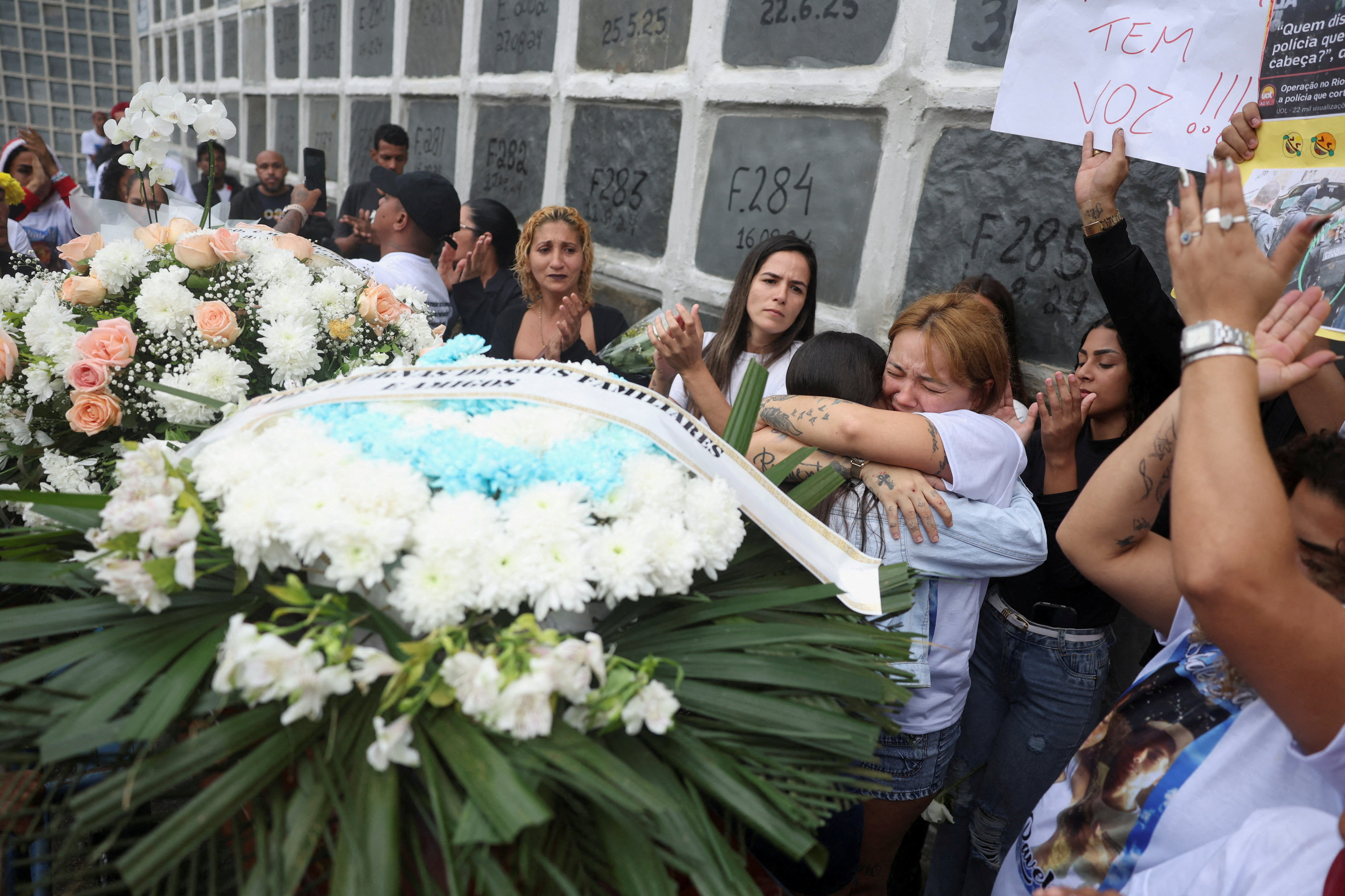 FILE PHOTO: Funeral for Ravel Rios, one of those killed during a deadly police operation against drug trafficking, in Rio de Janeiro