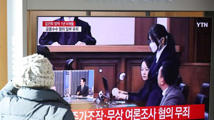 South Korea court sentences ex-first lady Kim to jail term for bribery
