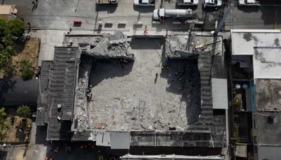 Aerial images show the Jet Set nightclub in the Dominican Republic nearly completely cleared of debris, days after its roof collapsed killing more than 200 people.