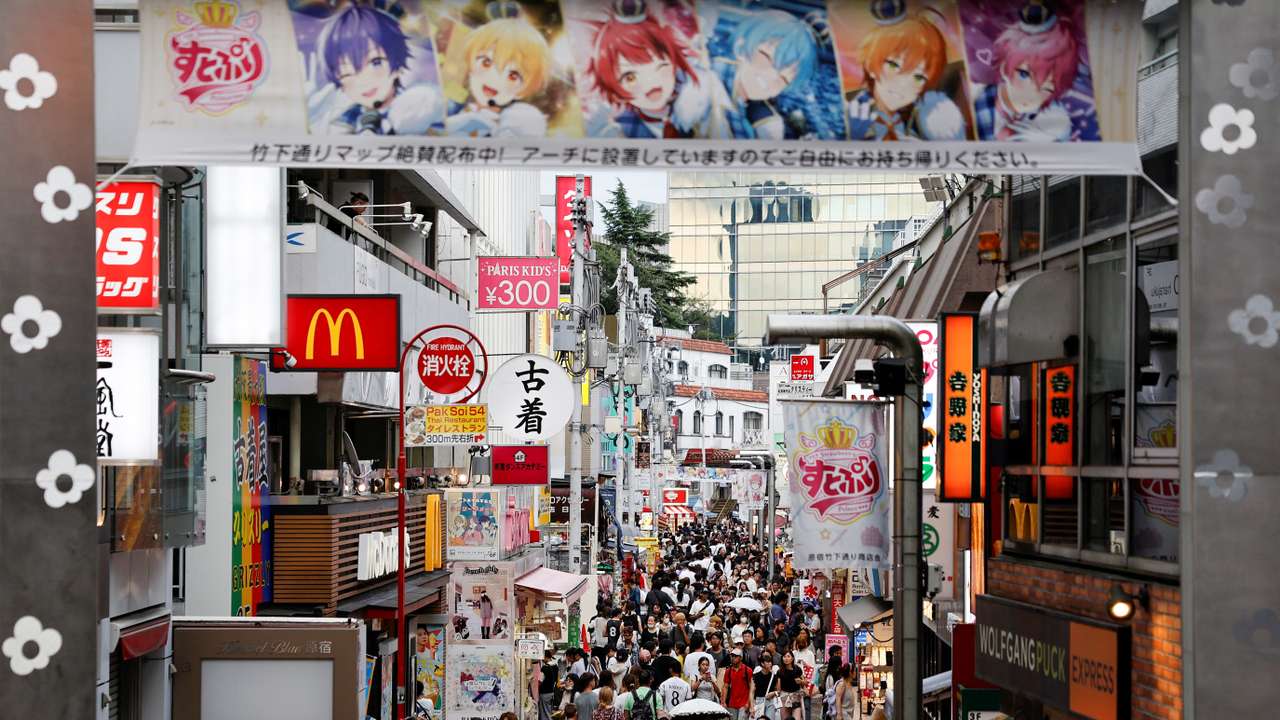 Harajuku shopping area in Tokyo