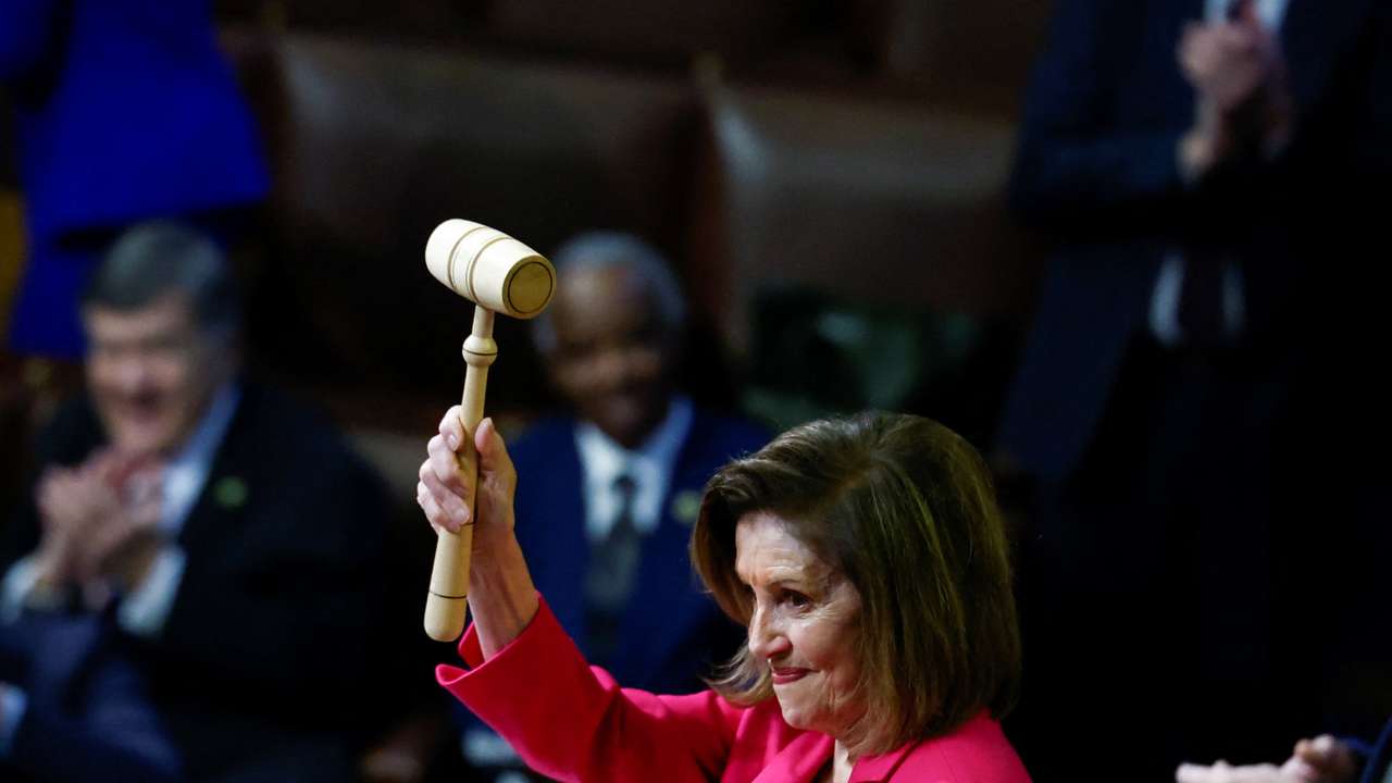 U.S. Representatives and Senators gather on the first day of the 118th Congress at the U.S. Capitol in Washington