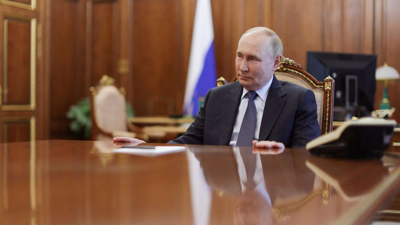 Russia's President Putin meets State Duma Speaker Volodin and Federation Council Speaker Matviyenko in Moscow