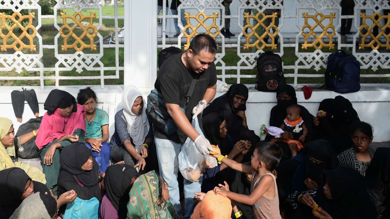 FILE PHOTO: Rohingya Muslim refugees in Banda Aceh