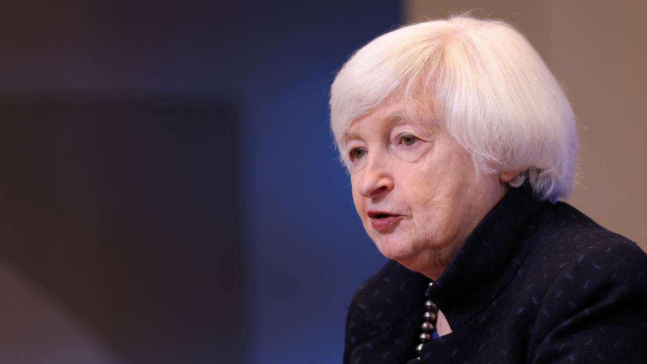 FILE PHOTO: Treasury Secretary Janet Yellen speaks at the Council on Foreign Relations in New York City