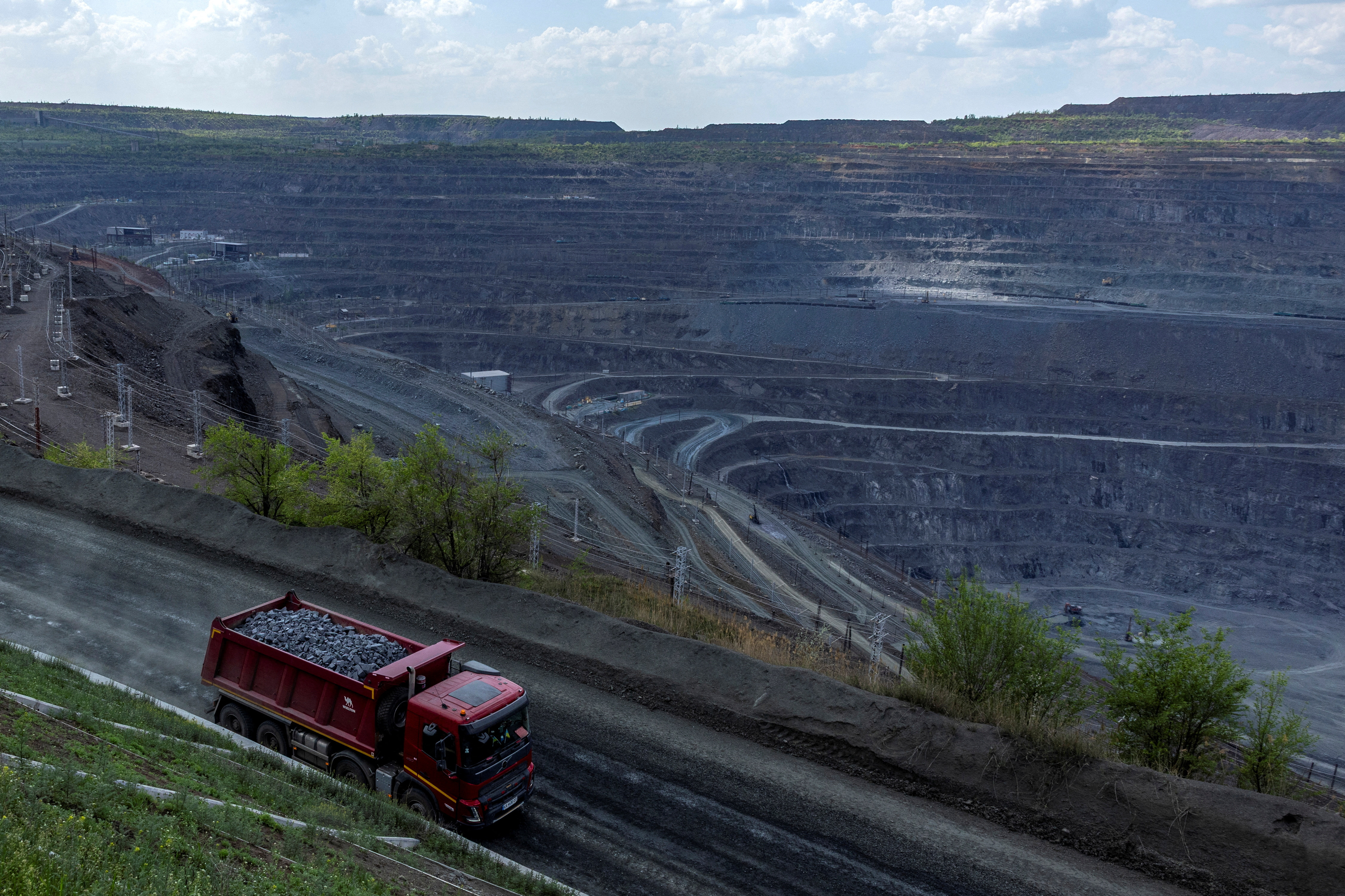 FILE PHOTO: Iron ore open pit mine in Kryvyi Rih