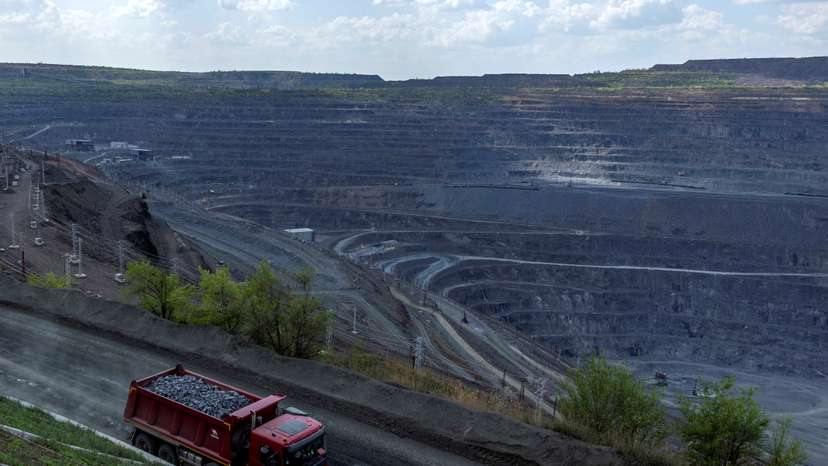 FILE PHOTO: Iron ore open pit mine in Kryvyi Rih