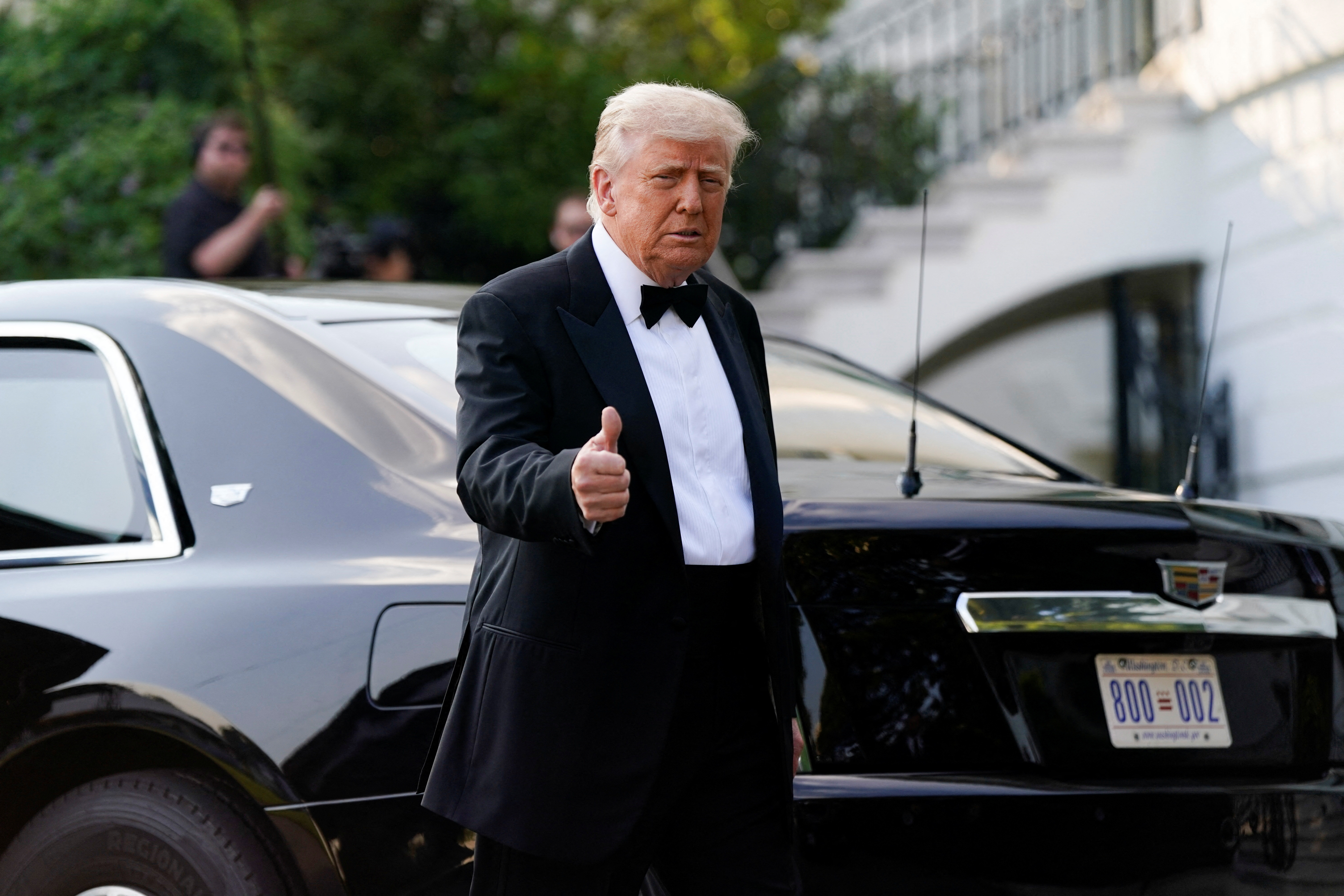 U.S. President Trump attends "Les Miserables" opening night at the Kennedy Center in Washington