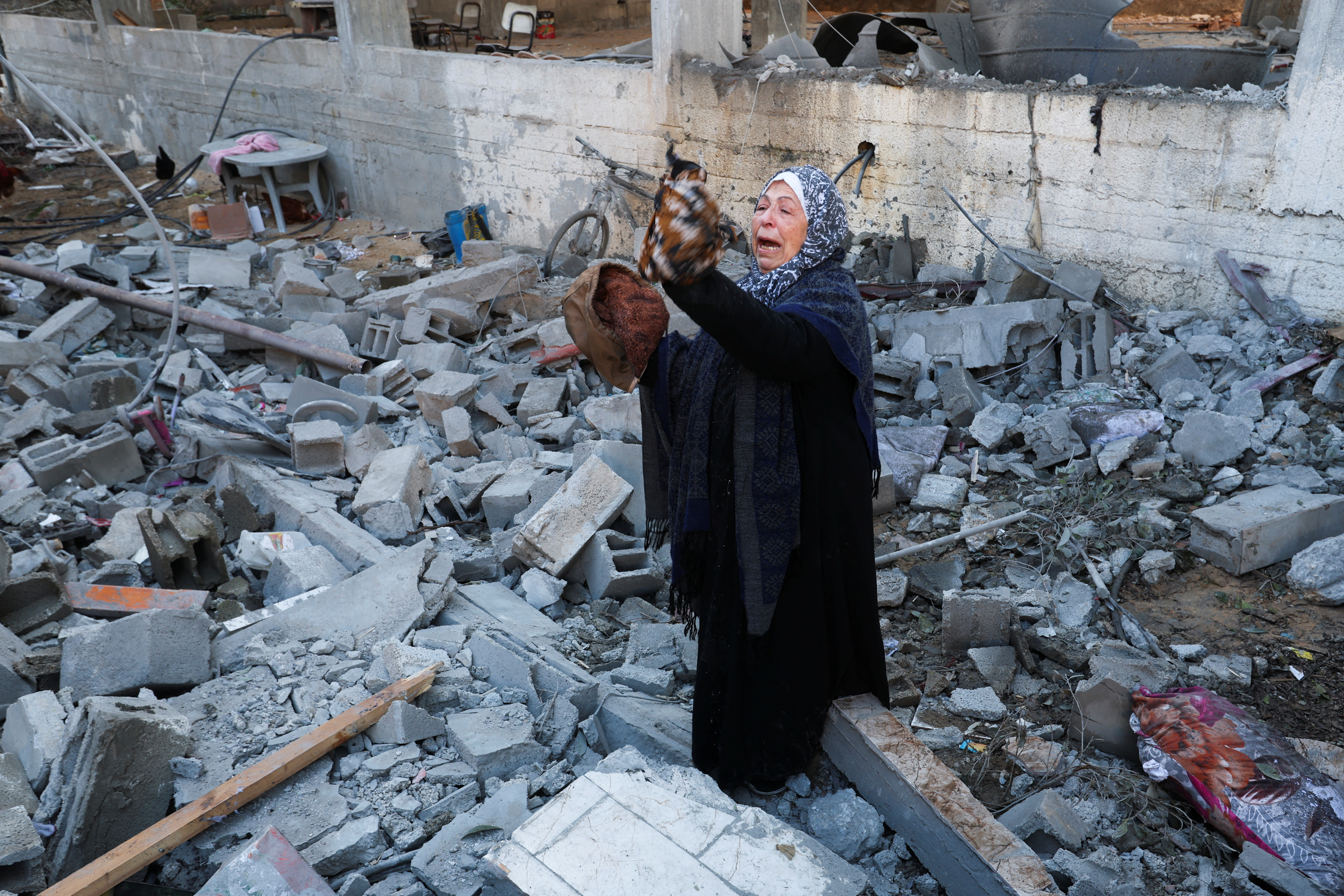 Aftermath of an Israeli strike in Rafah