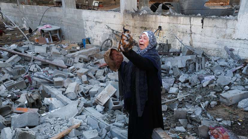 Aftermath of an Israeli strike in Rafah
