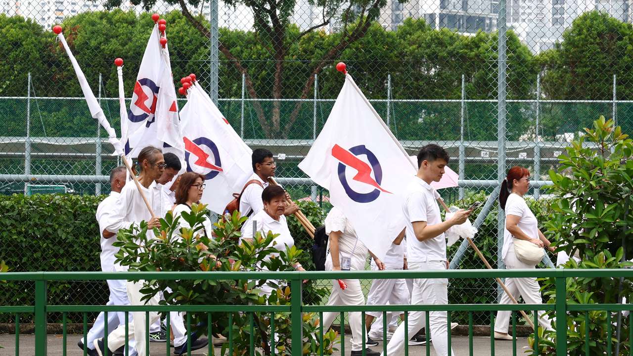 Nomination Day ahead of the general election in Singapore