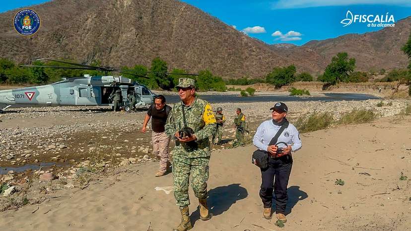 Authorities take part in an operation following an attack by an armed group, in Buenavista de los Hurtado