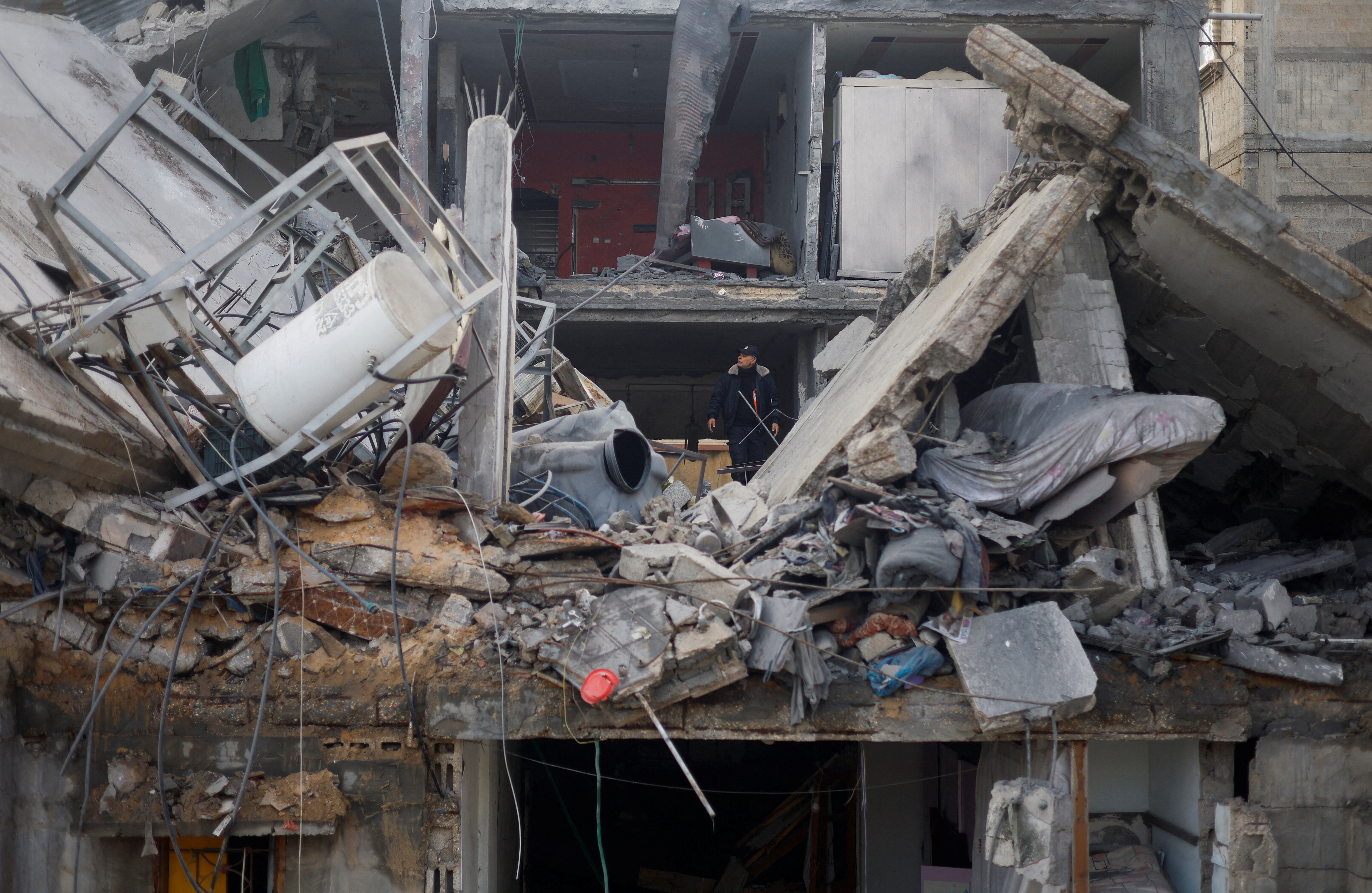 Aftermath of Israeli strikes in Rafah
