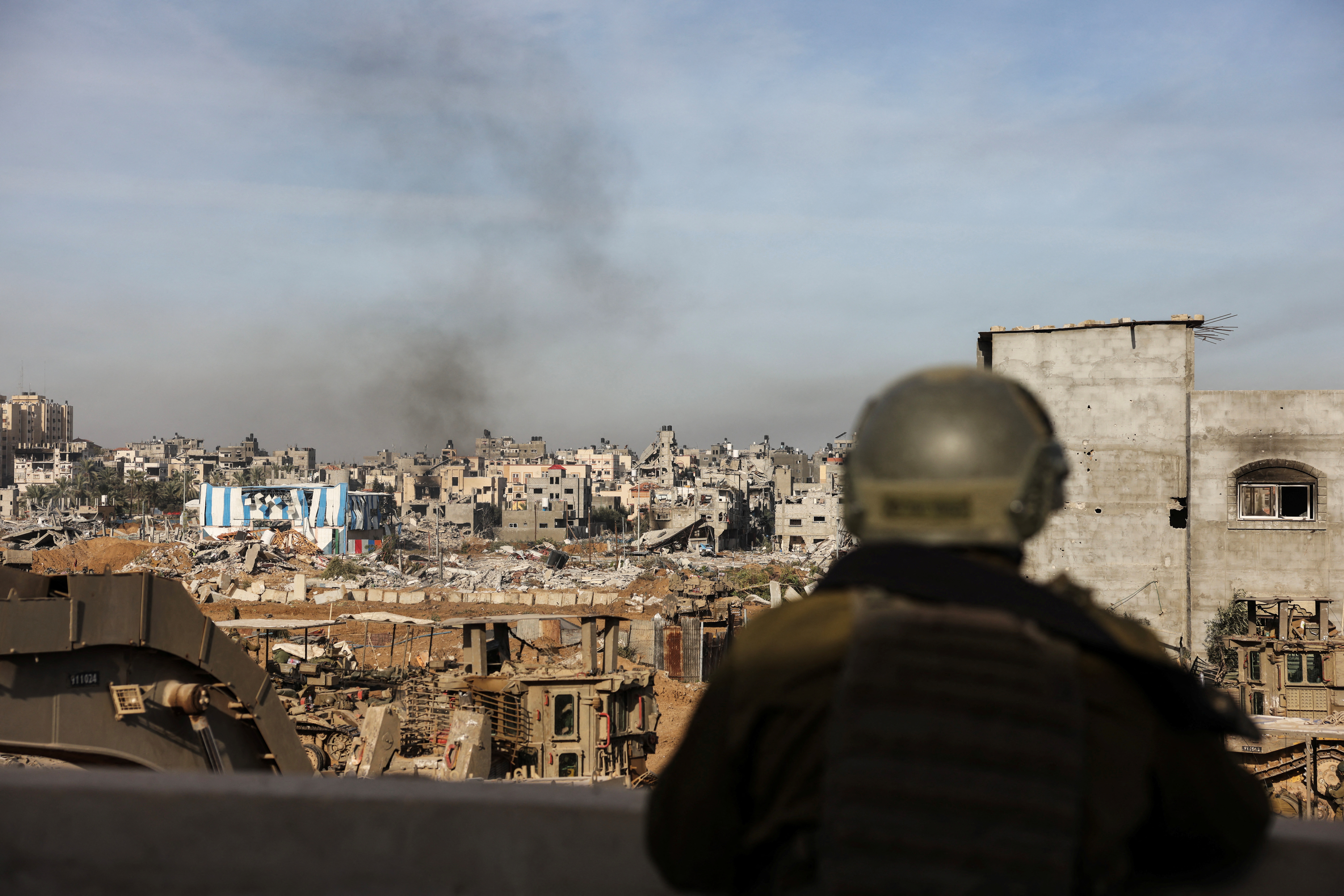 Israeli soldiers operate in Gaza