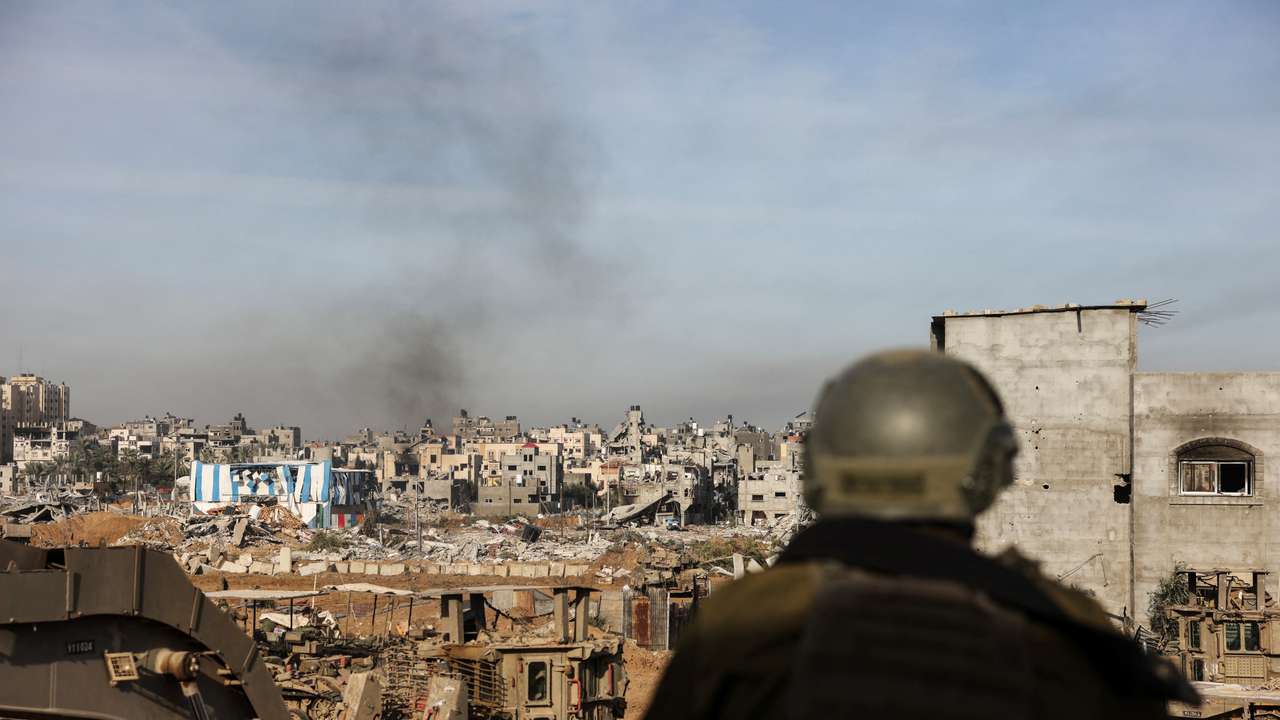 Israeli soldiers operate in Gaza