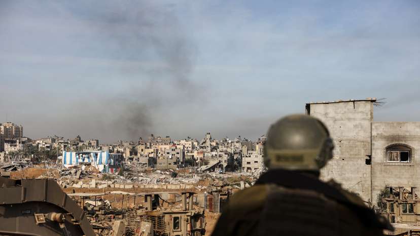 Israeli soldiers operate in Gaza
