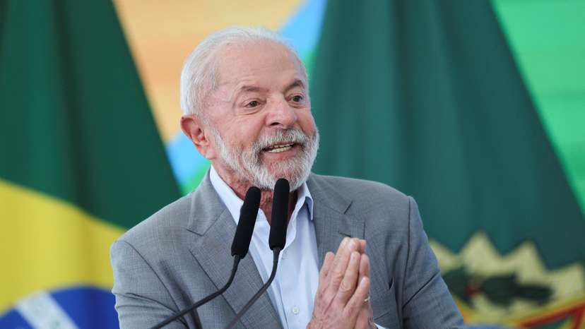 Brazil's President Luiz Inacio Lula da Silva attends a ceremony at the Planalto Palace