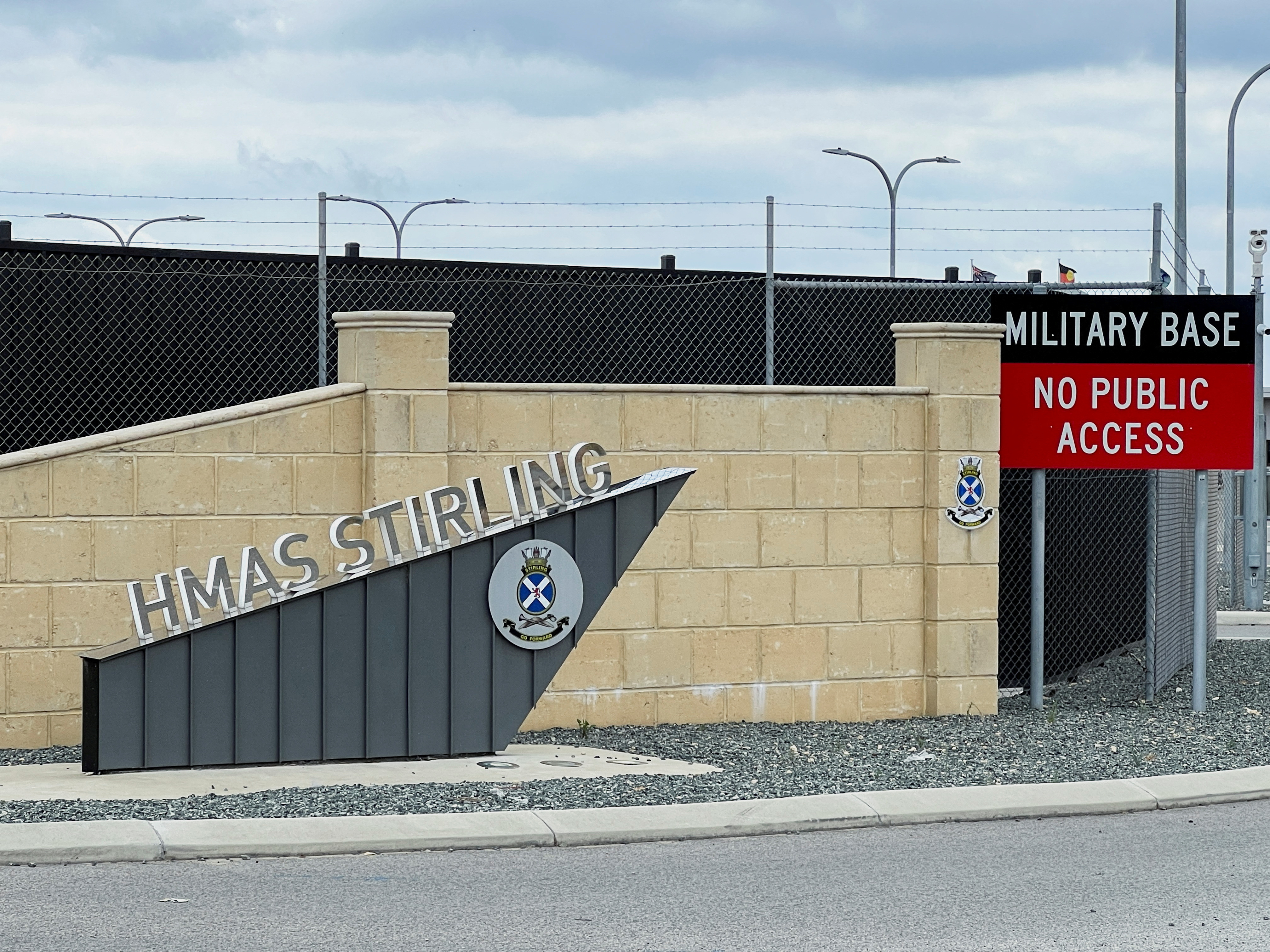 FILE PHOTO: An external view of HMAS Stirling navy base, in Rockingham