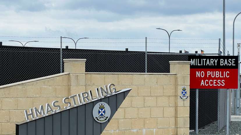 FILE PHOTO: An external view of HMAS Stirling navy base, in Rockingham