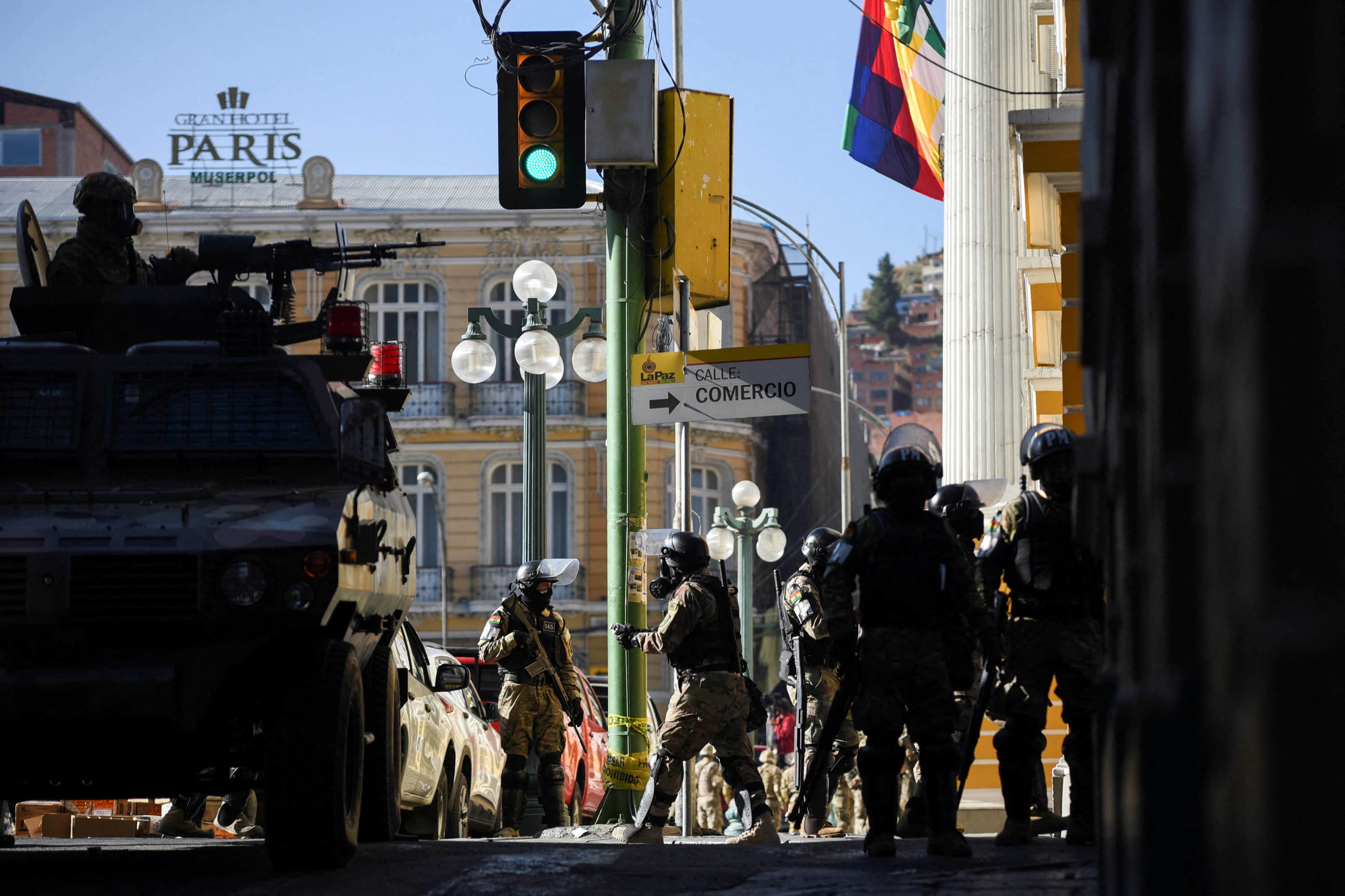 Bolivia's armed forces mobilize as President Arce "denounced the irregular mobilization", in La Paz