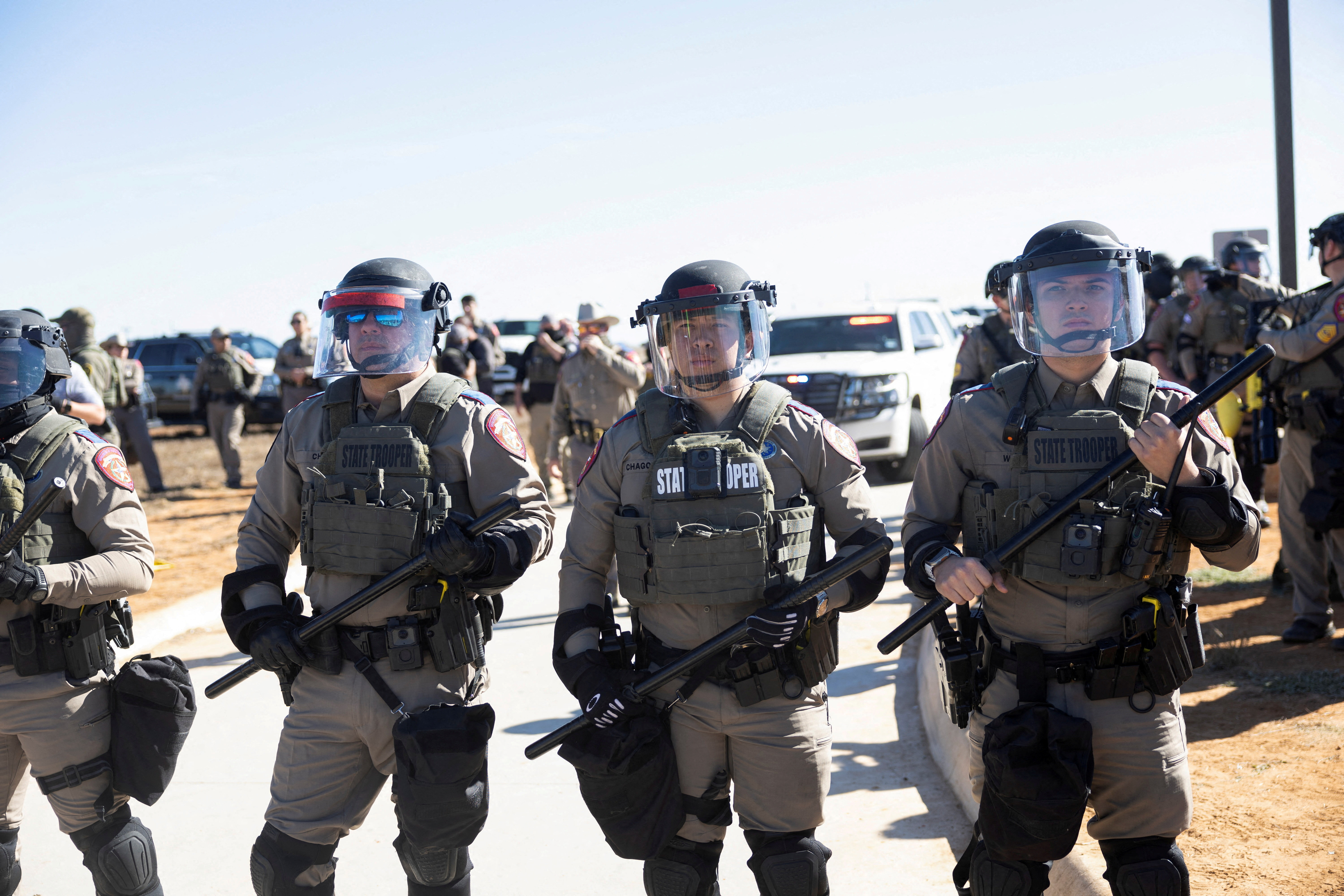 FILE PHOTO: Protest at the Dilley immigration detention center