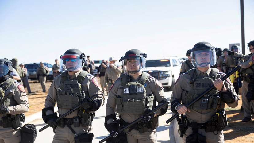 FILE PHOTO: Protest at the Dilley immigration detention center