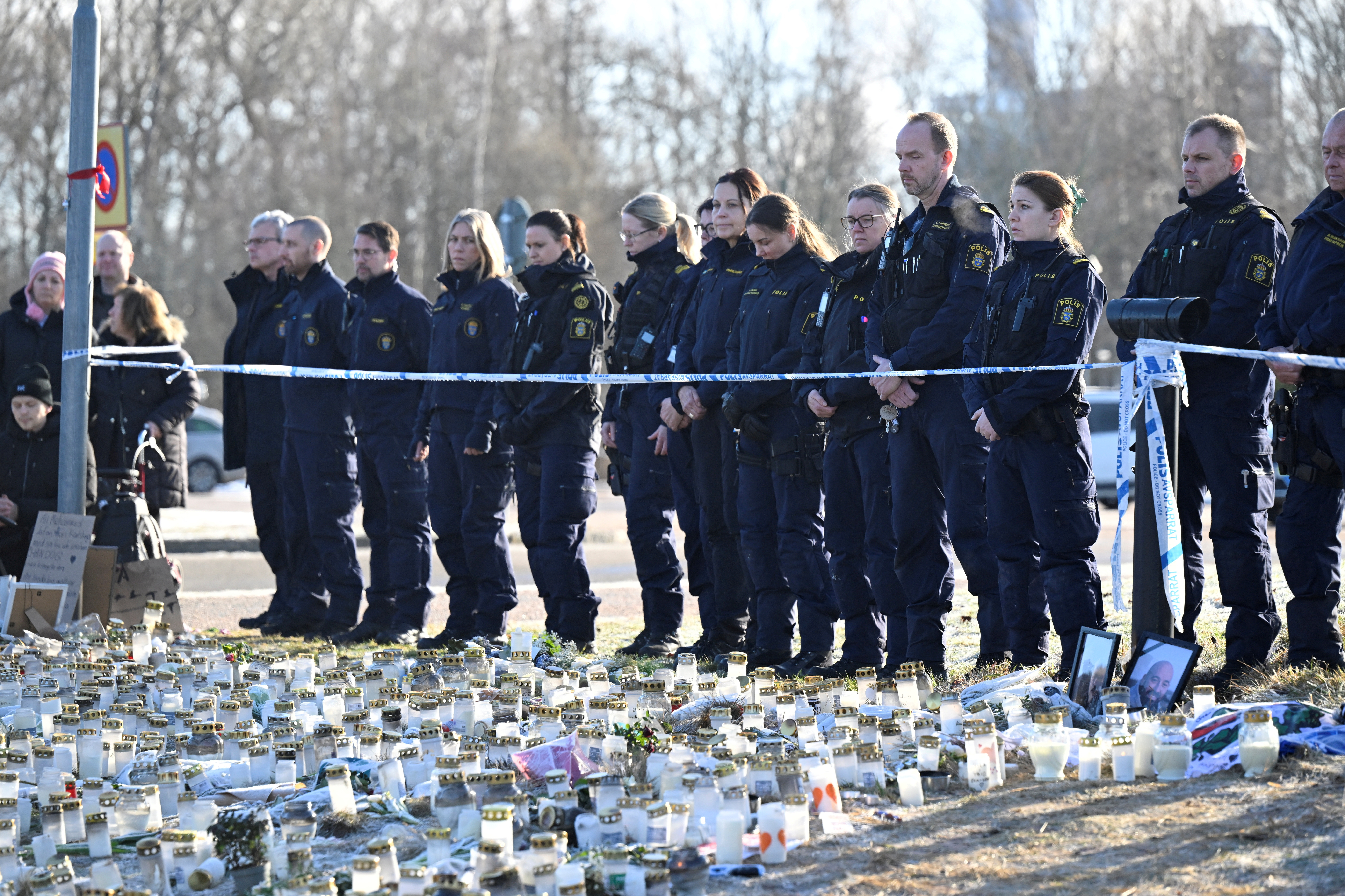 Memorial ceremony for school shooting victims in Orebro