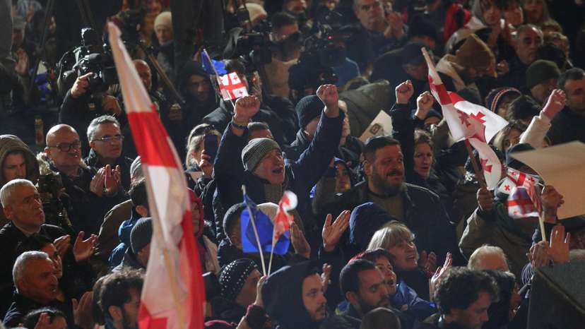 Georgia's opposition groups protest against election result