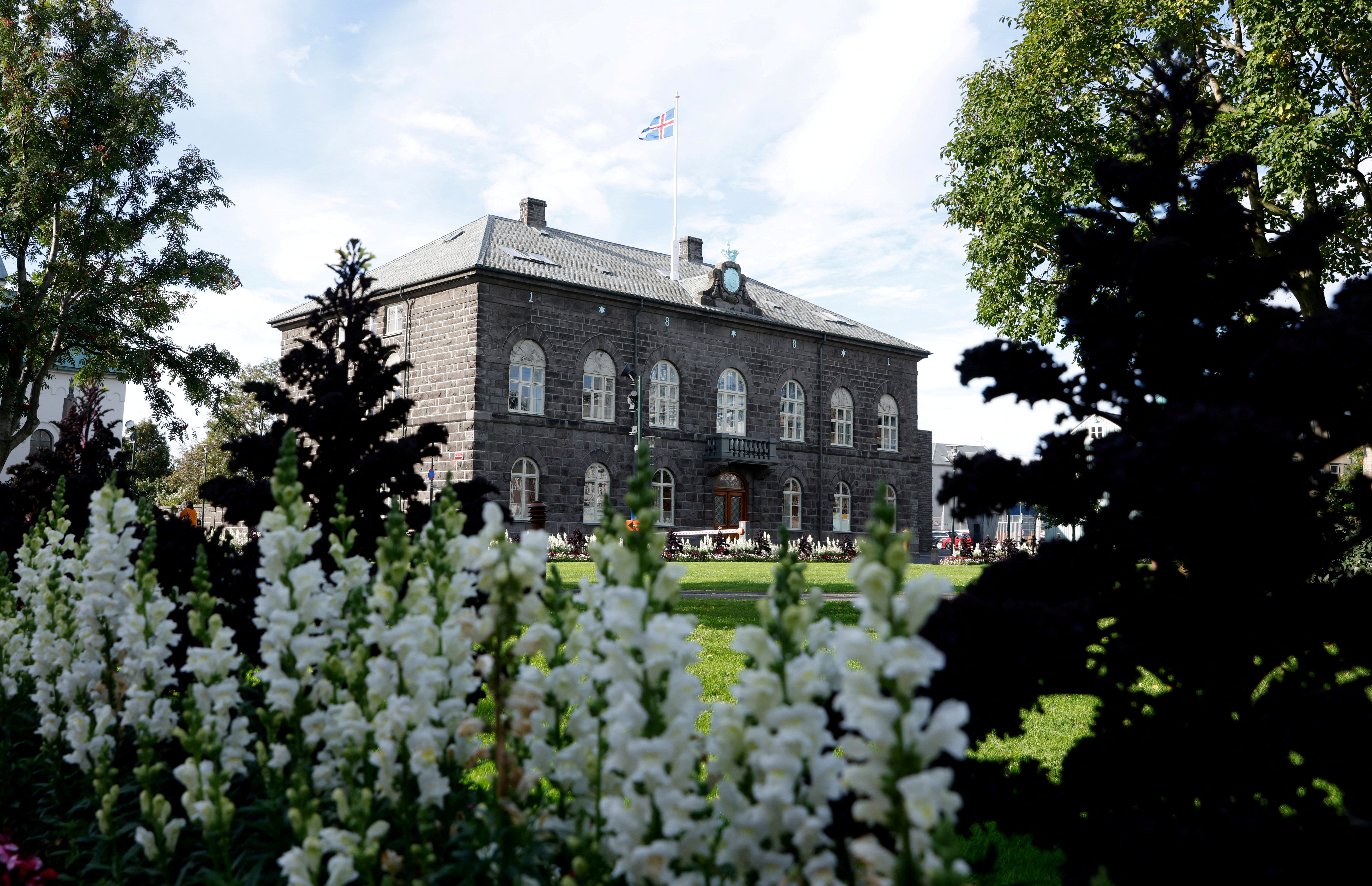 FILE PHOTO: Parliament House, which houses the Althingi, the national parliament of Iceland, is seen as the outbreak of the coronavirus disease (COVID-19) continues in Reykjavik