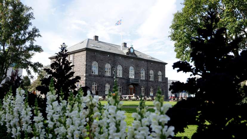 FILE PHOTO: Parliament House, which houses the Althingi, the national parliament of Iceland, is seen as the outbreak of the coronavirus disease (COVID-19) continues in Reykjavik