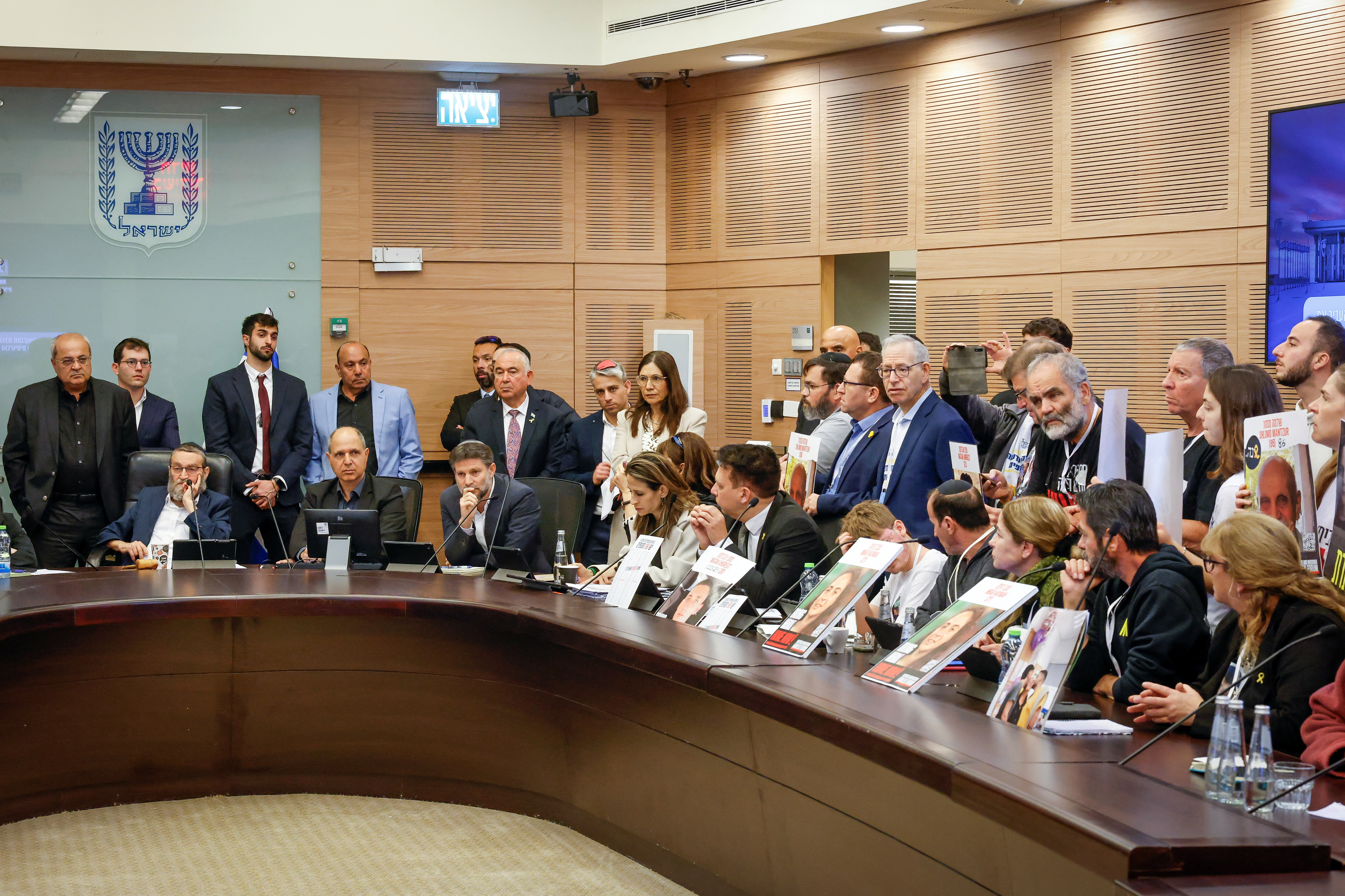 Israeli Finance Minister Bezalel Smotrich attends a finance committee meeting at the Knesset in Jerusalem