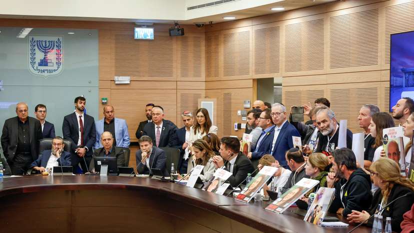 Israeli Finance Minister Bezalel Smotrich attends a finance committee meeting at the Knesset in Jerusalem