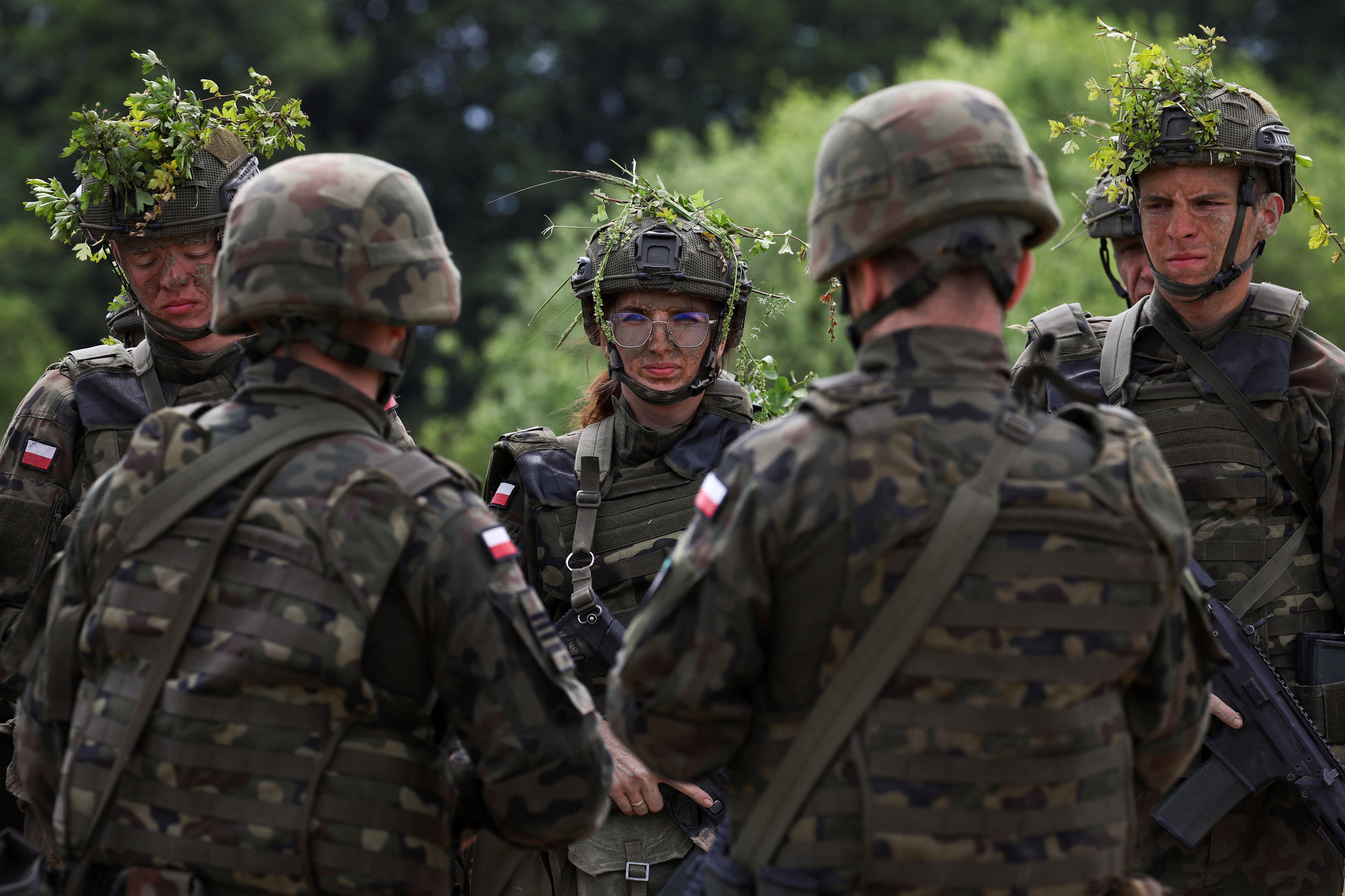 Voluntary military training at the training ground in Braniewo