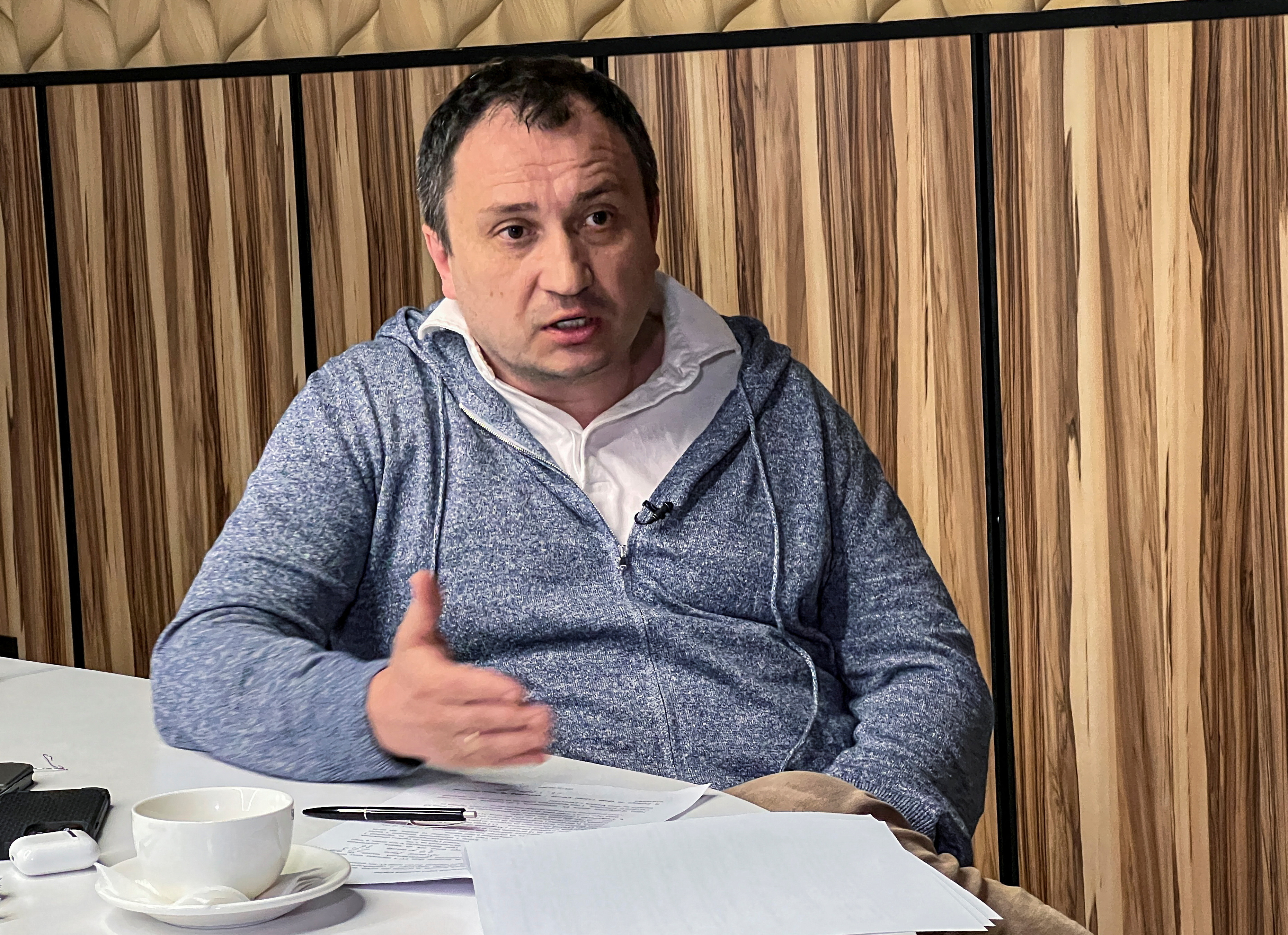 FILE PHOTO: Ukrainian Agriculture Minister Solskyi attends an interview with Reuters in Kyiv