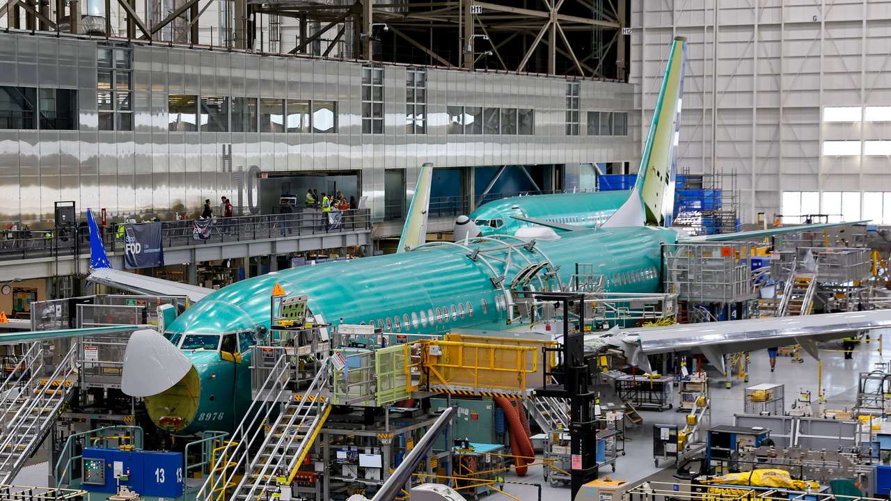 FILE PHOTO: Boeing 737 MAX aircraft are assembled at the company's plant in Renton
