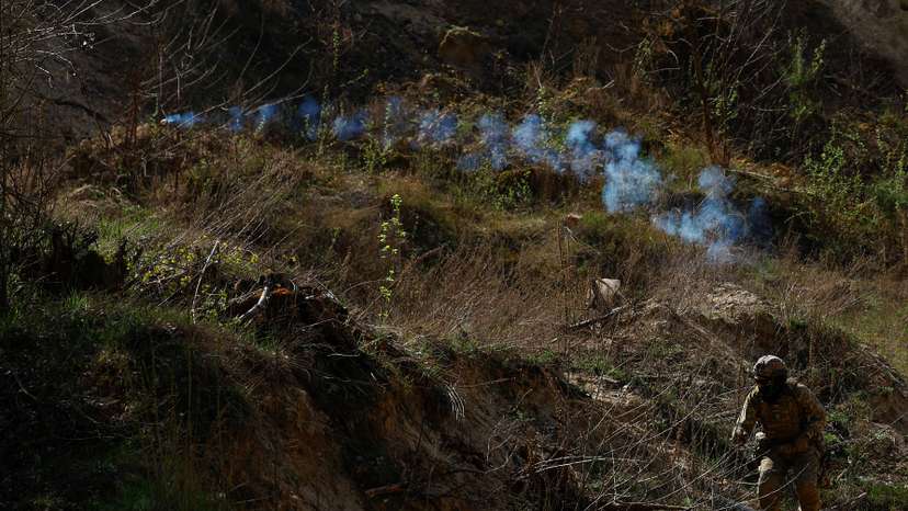Military exercises of the Siberian Battalion in Kyiv region