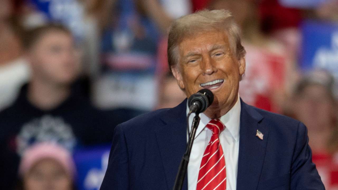 FILE PHOTO: Republican presidential nominee and former U.S. President Trump attends campaign rally in Rocky Mount