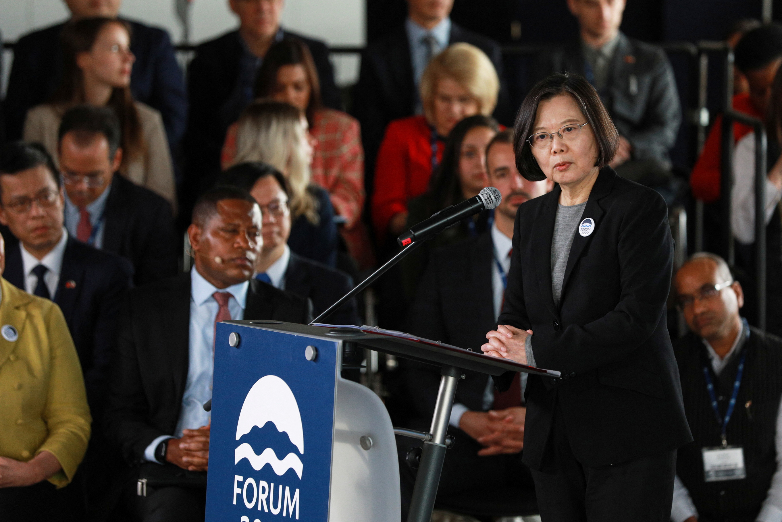 Former Taiwan president Tsai Ing-wen attends Forum 2000 conference in Prague