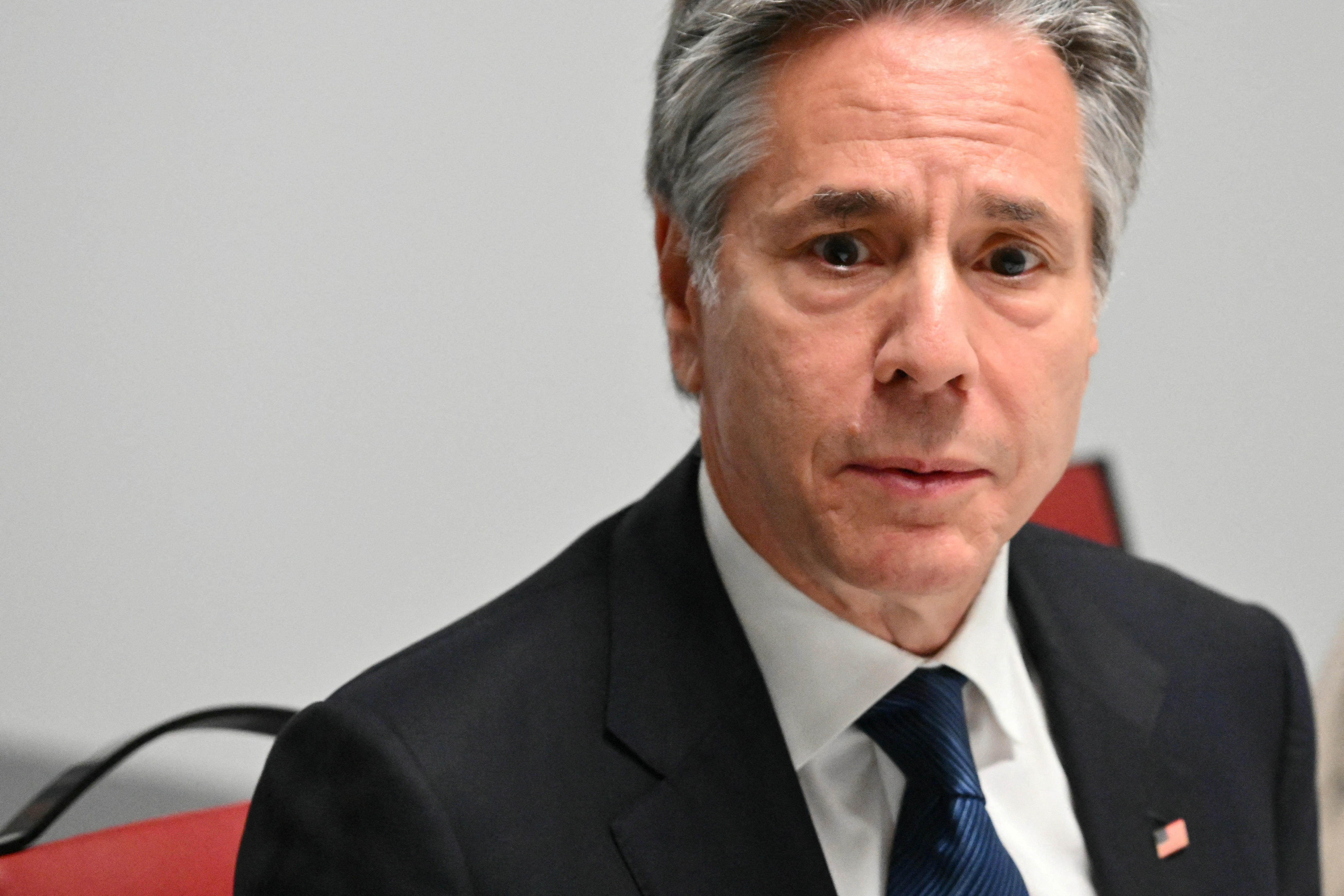 U.S. Secretary of State Antony Blinken attends a meeting with Civil Society on the sidelines of the 31st Organization for Security and Cooperation in Europe (OSCE) Ministerial summit in Ta'Qali