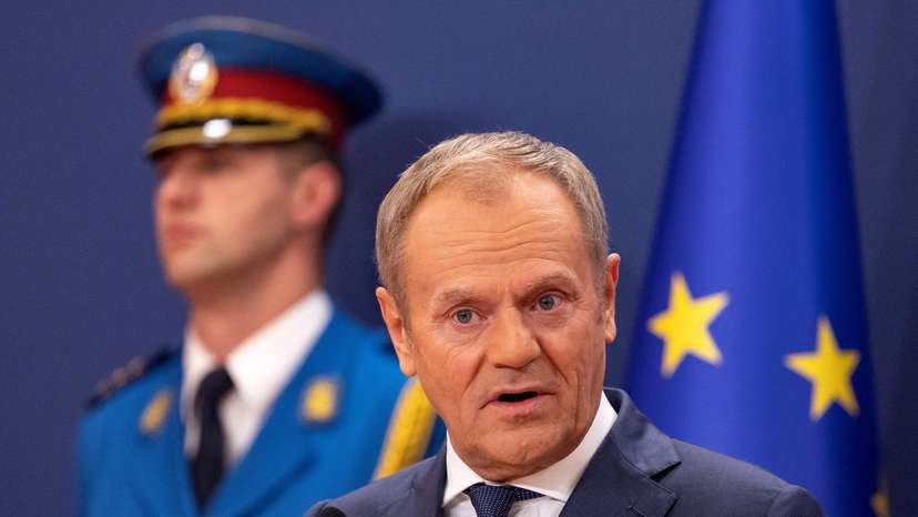 FILE PHOTO: Poland's Prime Minister Donald Tusk visits Serbia