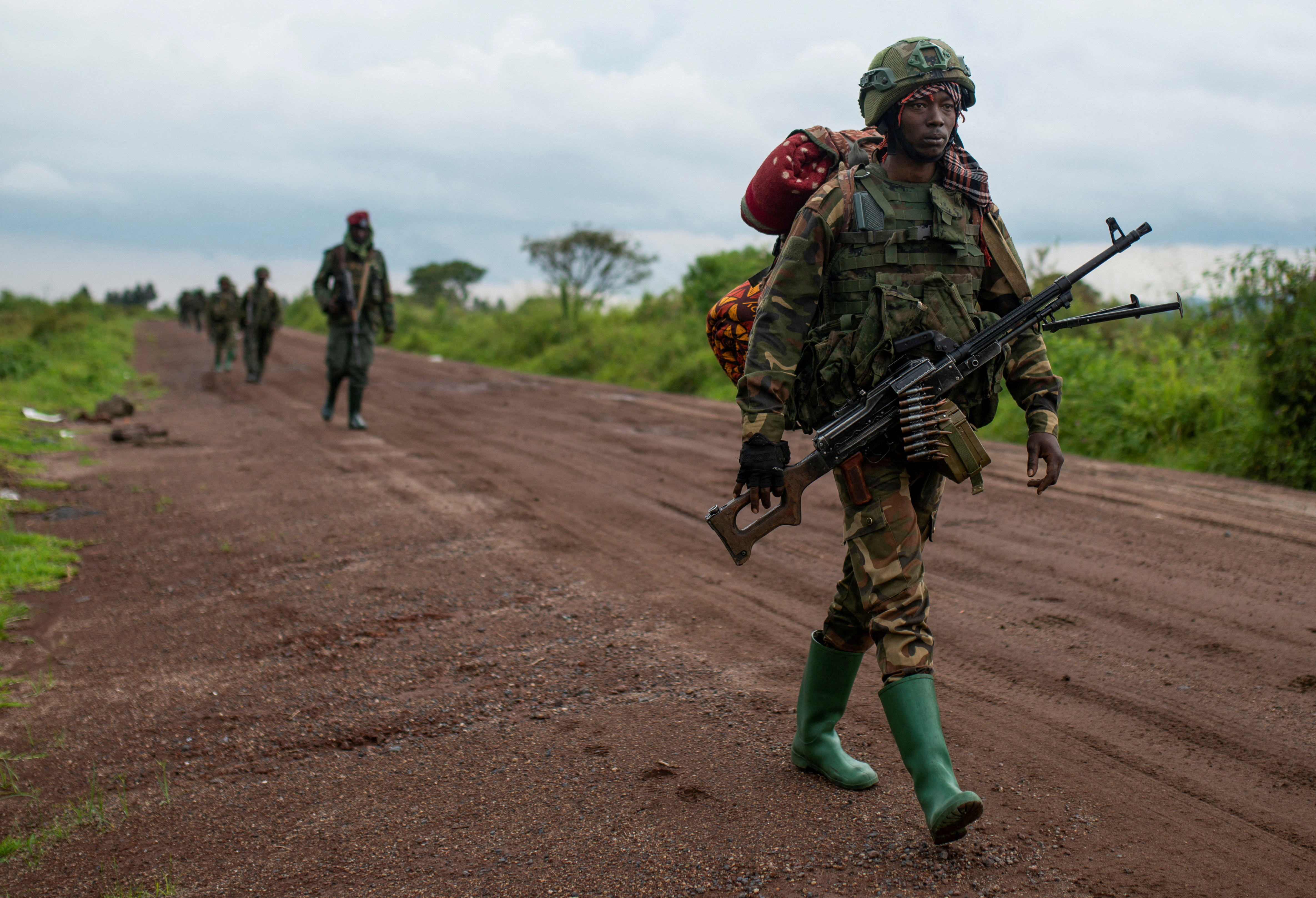 FILE PHOTO: Congo's M23 rebels withdraw from seized positions in goodwill gesture, in Kibumba