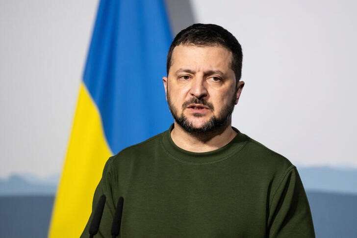 FILE PHOTO: Ukrainian President Volodymyr Zelenskiy visits Switzerland