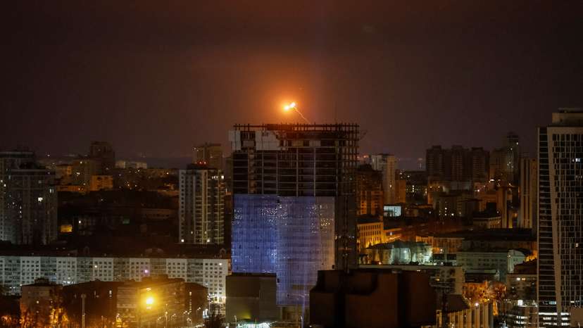 Russian drone strike in Kyiv