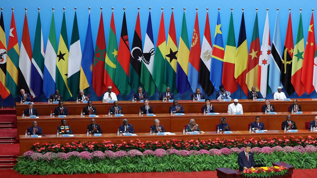 China's President Xi Jinping delivers a keynote speech at the opening ceremony of the ninth Forum on China-Africa Cooperation (FOCAC) Summit, at the Great Hall of the People in Beijing, China September 5, 2024. REUTERS/Florence Lo