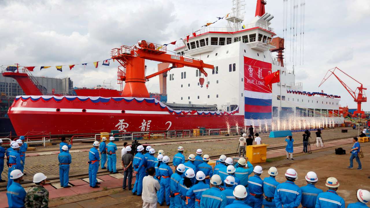 FILE PHOTO: China sends biggest Antarctic fleet to build research station
