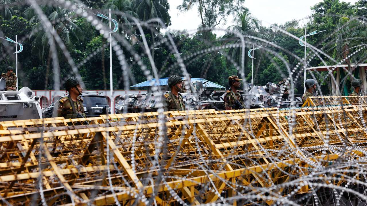 Security has been increased in front of the Bangabhaban, the residence and workplace of President Mohammed Shahabuddin