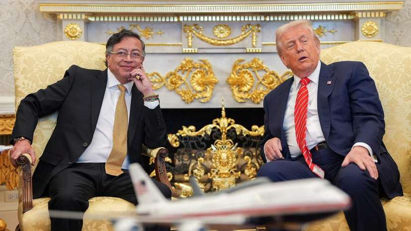 U.S. President Donald Trump and Colombian President Gustavo Petro meet, in Washington D.C.